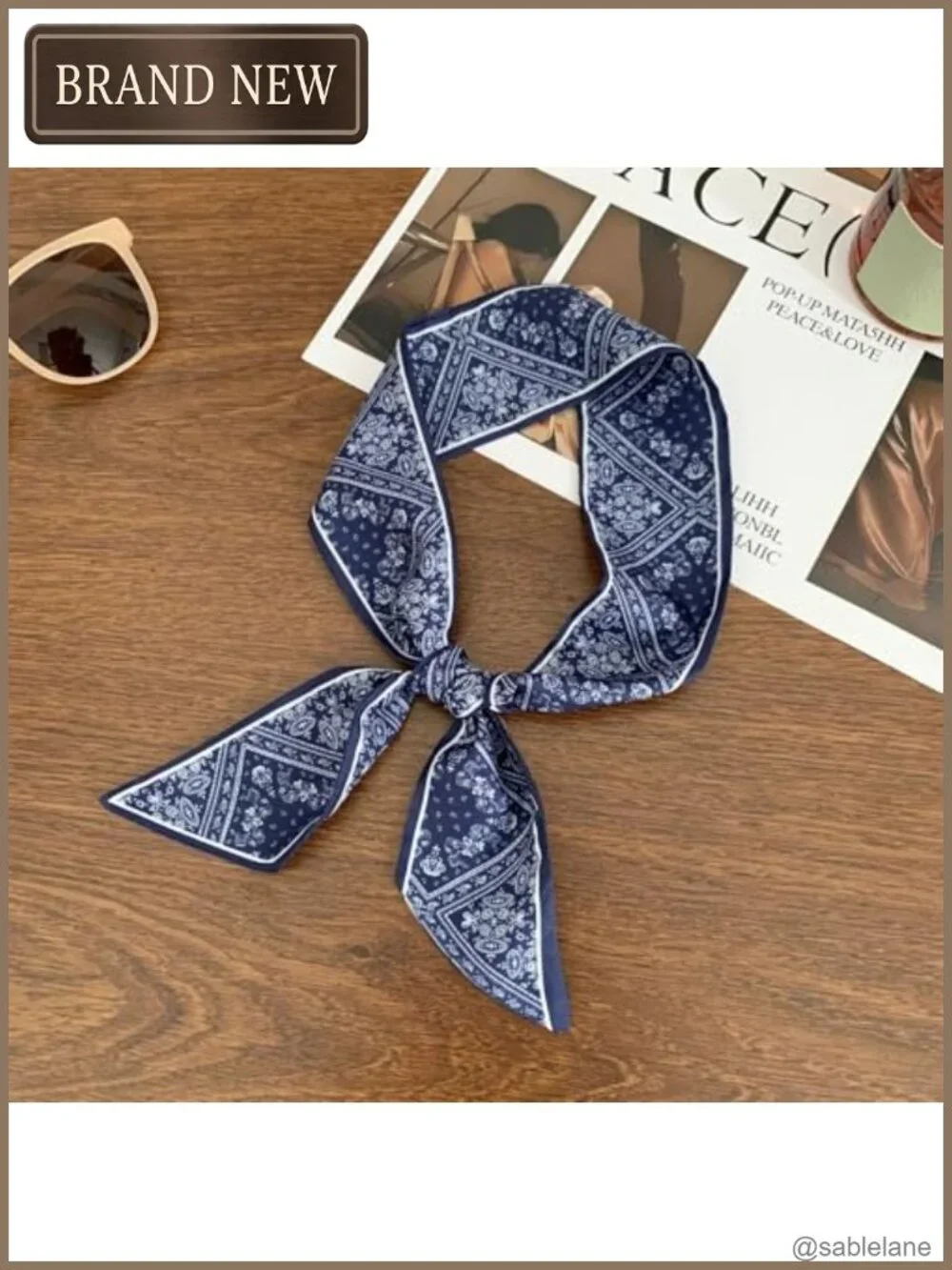 4 Pack Fashion Silky Scarves for Women Floral Satin Neck Scarf Hair Accessory